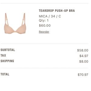 SKIMS ultimate teardrop push-up bra